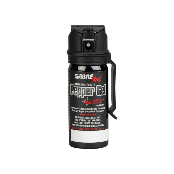 Sabre Crossfire Pepper Gel with Belt Clip