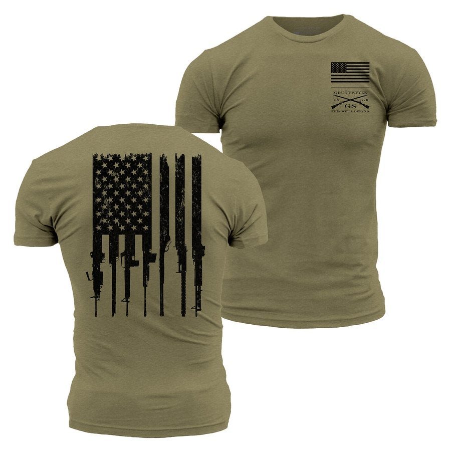 Grunt Style Rifle Flag 2.0 T-Shirt Men's