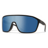 Smith Optics Active 204932 Boomtown Sunglasses 00399XX - Matte Black - Chromapop Polarized Blue Mirror Unisex Square