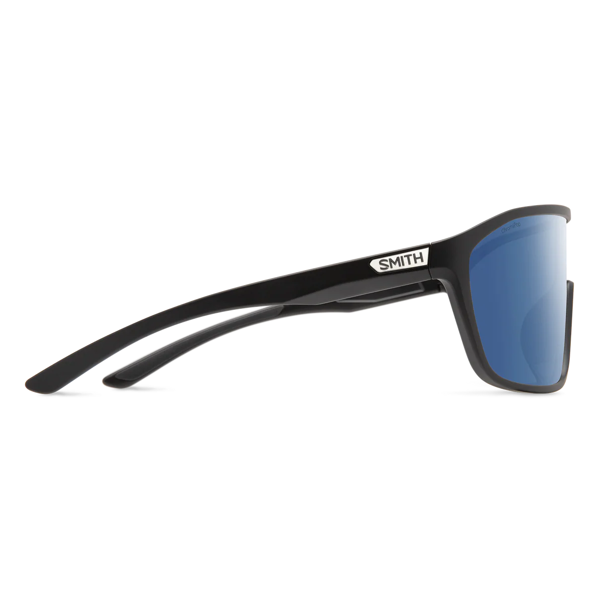 Smith Optics Active 204932 Boomtown Sunglasses 00399XX - Matte Black - Chromapop Polarized Blue Mirror Unisex Square