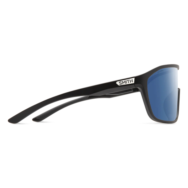 Smith Optics Active 204932 Boomtown Sunglasses 00399XX - Matte Black - Chromapop Polarized Blue Mirror Unisex Square