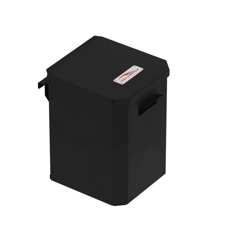 Fish Fighter Boat Trash Can Premium Marine Grade Aluminum