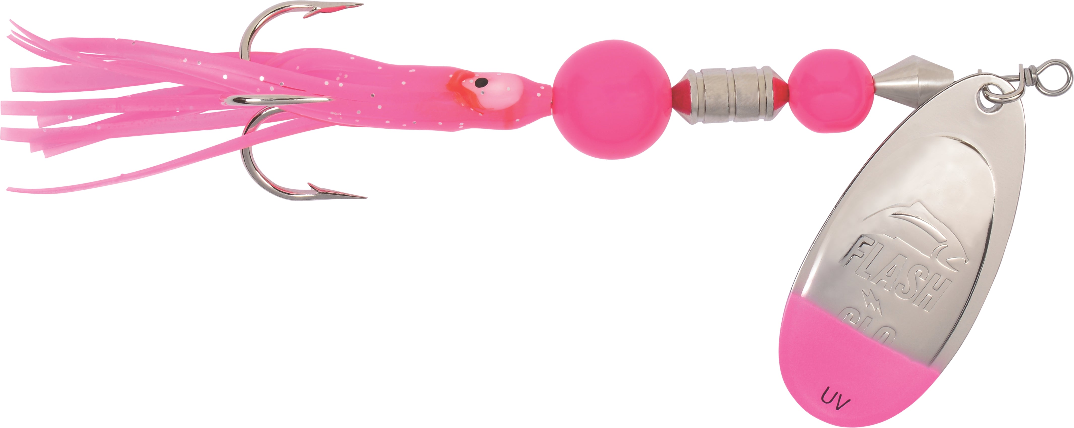 XXB Yakima Bait Flash Glo UV Casting Squid Spinner 7