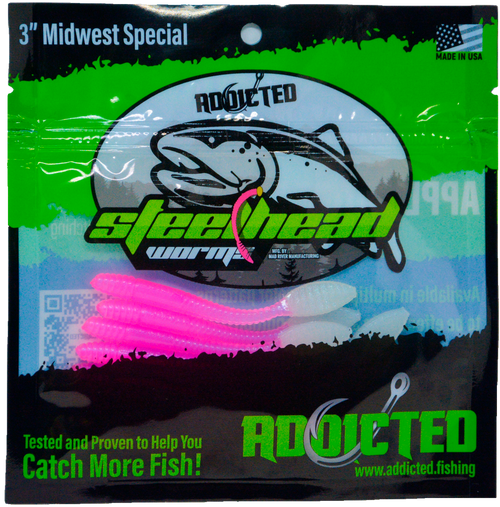 Addicted Fishing Chrome Candy Worms - 3