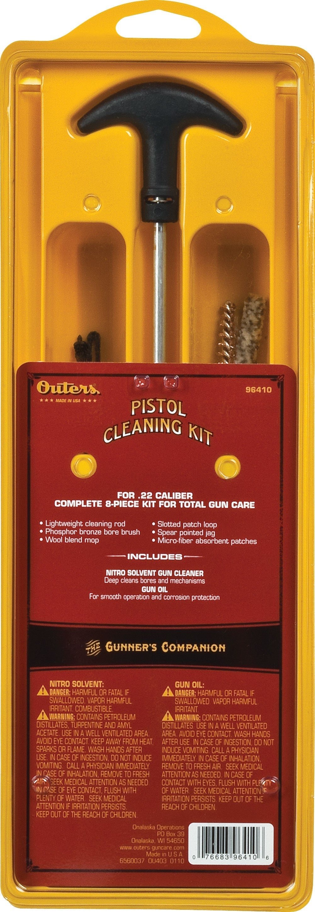 Outers Pistol Aluminum Rod Cleaning Kit ZZZ