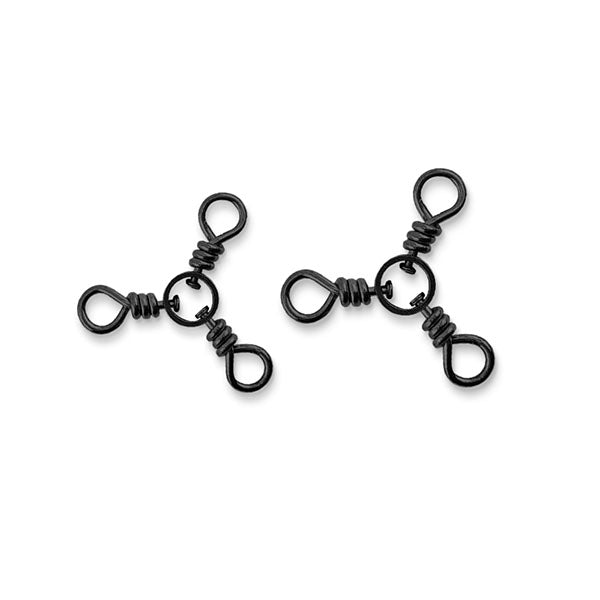 American Fishing Wire Brass 3-Way Swivels with Stainless Steel Rings