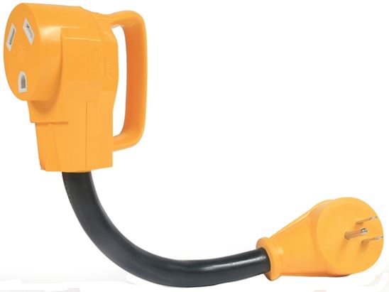 Camco USA 55163 Dogbone Adapter 30 A Female 15 A Male 125 V Male Female