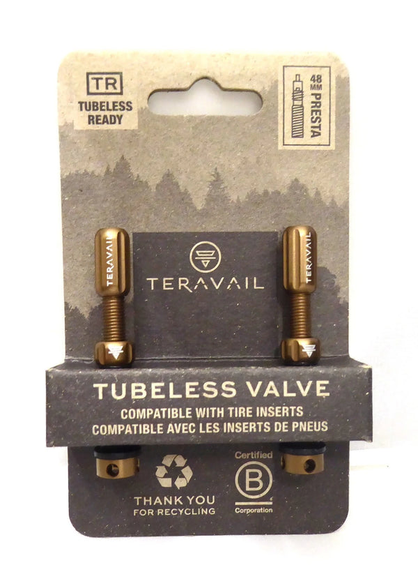 Teravail Alloy Tubeless Valves Pair 48MM