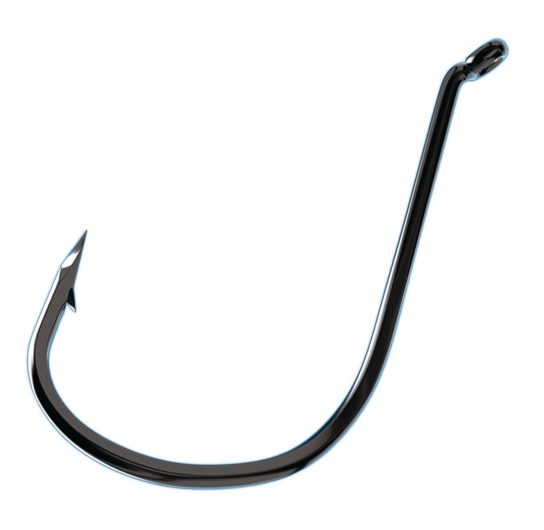 Eagle Claw Octopus Style Long Shank Offset Up Eye Forged TroKar Hooks