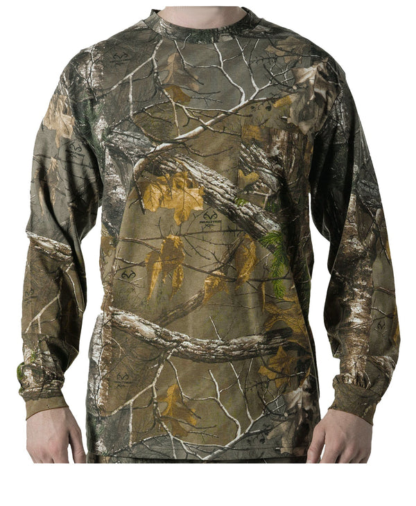 Walls Youth Hunting Long Sleeve Camo Pocket T-Shirts Ax9