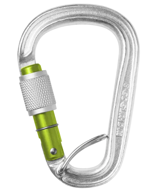Edelrid HMS Bruce Steel Screw FG Locking Carabiners