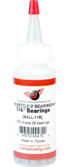 Wheels Manufacturing Grade 25 1/4" Loose Ball Bearing: Bottle of 150