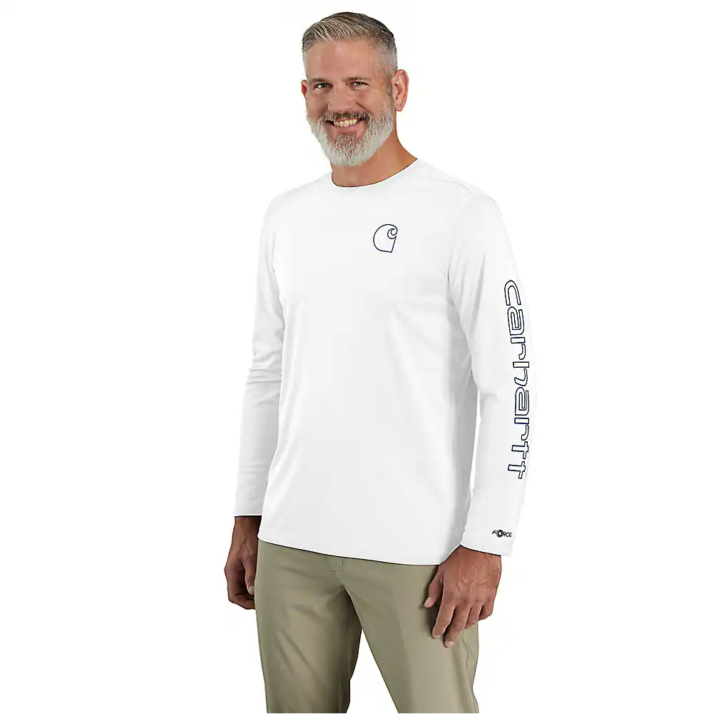 Carhartt Force Sun Defender Lightweight Long-Sleeve Logo Graphic T-Shirt