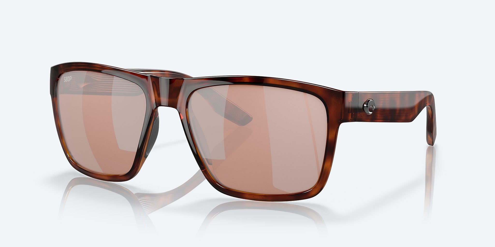 Costa Del Mar Paunch Xl 9050 Sunglasses 905007 - Havana - Copper Silver Mirror 580p Men Square
